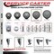 Service Caster 5 Inch Gray Polyurethane Wheel Swivel 34 Inch Threaded Stem Caster Set 2 Brakes SCC SCC-TS20S514-PPUB-34212-2-PLB-2 - alternate 3